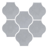 Clay Arabesque Mini Pata Grande Tile - Silver Shadow