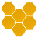 Clay Arabesque Mini Pata Grande Tile - Sunny Side Up