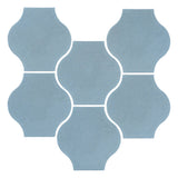 Clay Arabesque Mini Pata Grande Tile - Turquoise