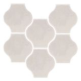Clay Arabesque Mini Pata Grande Tile - White