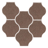 Clay Arabesque Mini Pata Grande Tile - Winter Gray