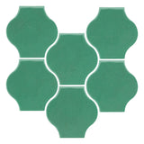 Clay Arabesque Mini Pata Grande Tile - juniper Breeze