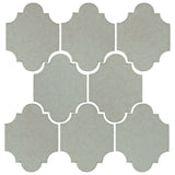 Clay Arabesque Mini San Felipe Ceramic Tile - Arctic Ice Matte