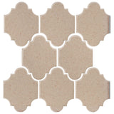 Clay Arabesque Mini San Felipe Ceramic Tile - Bone 