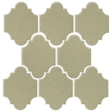 Clay Arabesque Mini San Felipe Ceramic Tile - Celadon