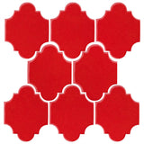 Clay Arabesque Mini San Felipe Ceramic Tile - Chile Papper