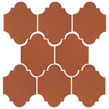 Clay Arabesque Mini San Felipe Ceramic Tile - Chocolate 