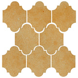 Clay Arabesque Mini San Felipe Ceramic Tile - Dijon Mustard Matte