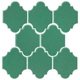 Clay Arabesque Mini San Felipe Ceramic Tile - Juniper Breeze