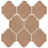 Clay Arabesque Mini San Felipe Ceramic Tile - Mushroom Matte