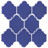 Clay Arabesque Mini San Felipe Ceramic Tile - Periwinkle