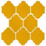 Clay Arabesque Mini San Felipe Ceramic Tile - Sunny Side Up