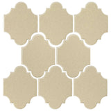 Clay Arabesque Mini San Felipe Ceramic Tile - Tapioca