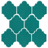 Clay Arabesque Mini San Felipe Ceramic Tile - Teal