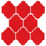 Clay Arabesque Mini San Felipe Ceramic Tile - Tomato