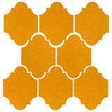 Clay Arabesque Mini San Felipe Ceramic Tile - Valencia Orange Matte