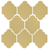 Clay Arabesque Mini San Felipe Ceramic Tile - Vanilla pudding