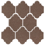 Clay Arabesque Mini San Felipe Ceramic Tile - Winter Gray