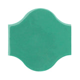 Clay Arabesque Pata Grande Tile - Aqua Green 7724c
