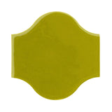 Clay Arabesque Pata Grande Tile - Lime Green 7495c