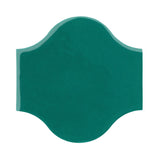 Clay Arabesque Pata Grande Tile - Mallard Green 7721c