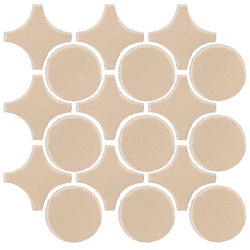 Clay Arabesque Sintra Glazed Ceramic Tile - Almond