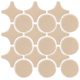 Clay Arabesque Sintra Glazed Ceramic Tile - Almond