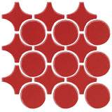 Clay Arabesque Sintra Glazed Ceramic Tile - Apple