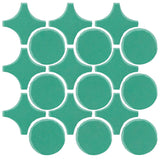 Clay Arabesque Sintra Glazed Ceramic Tile - Aqua Green