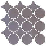 Clay Arabesque Sintra Glazed Ceramic Tile - Black & Blue