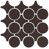 Clay Arabesque Sintra Glazed Ceramic Tile - Charcoal matte