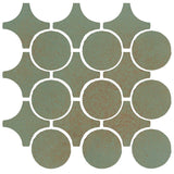 Clay Arabesque Sintra Glazed Ceramic Tile - Chrome