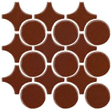 Clay Arabesque Sintra Glazed Ceramic Tile - Cinnamon