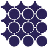 Clay Arabesque Sintra Glazed Ceramic Tile - Cobalt