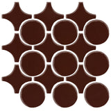 Clay Arabesque Sintra Glazed Ceramic Tile - Dark Roast
