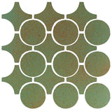 Clay Arabesque Sintra Glazed Ceramic Tile - Light Copper