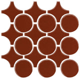 Clay Arabesque Sintra Glazed Ceramic Tile - Mahogany
