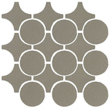Clay Arabesque Sintra Glazed Ceramic Tile - Pewter Matte