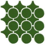 Clay Arabesque Sintra Glazed Ceramic Tile - Pine Green