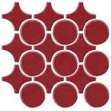 Clay Arabesque Sintra Glazed Ceramic Tile - Plum