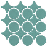 Clay Arabesque Sintra Glazed Ceramic Tile - Powder Blue