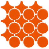 Clay Arabesque Sintra Glazed Ceramic Tile - Pumpkin