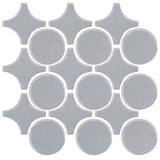 Clay Arabesque Sintra Glazed Ceramic Tile - Silver Shadow