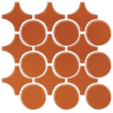 Clay Arabesque Sintra Glazed Ceramic Tile - Spanish Brown