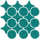 Clay Arabesque Sintra Glazed Ceramic Tile - Teal
