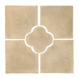Daisy Deco Rustic Relief Deco Tile 8"x8 - Bone