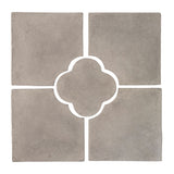 Daisy Deco Rustic Relief Deco Tile 8"x8" - Natural Gray