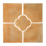 Daisy Deco Rustic Relief Deco Tile 8"x8" - Sonora Sunset