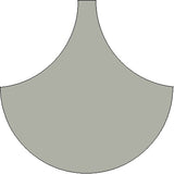 Mission Fish Scale Encaustic Cement Tile 8" -Gray