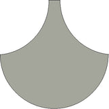 Mission Fish Scale Encaustic Cement Tile 8" -Gris Maxico